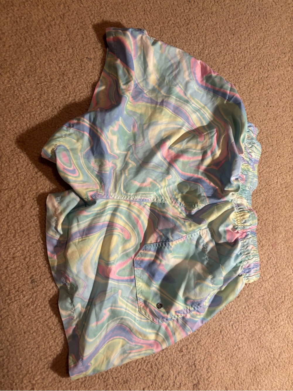 Kids Pastel Swirl One-Piece Romper - Multicolor
